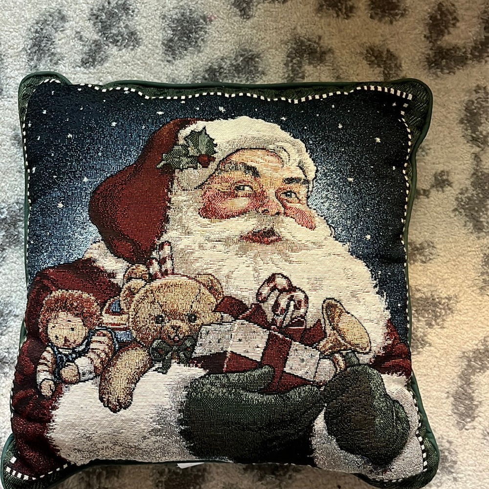 Christmas Santa pillow 15X15 square